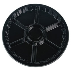 9522 SMALL 12' BLACK LAZY SUZAN PLATTER